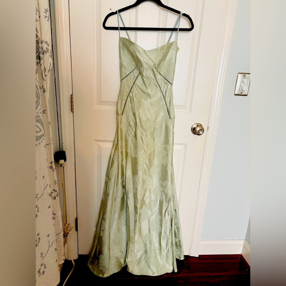Miss Rosier “Adabella floral maxi” Prom Elegant Green Evening Gown